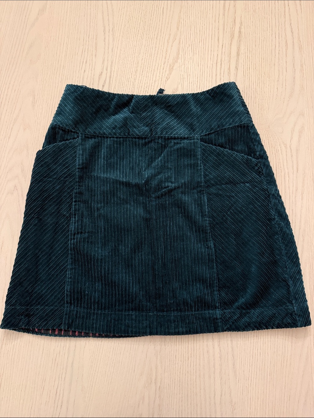 Anthropologie Maeve Dark Green Corduroy Mini Skirt
